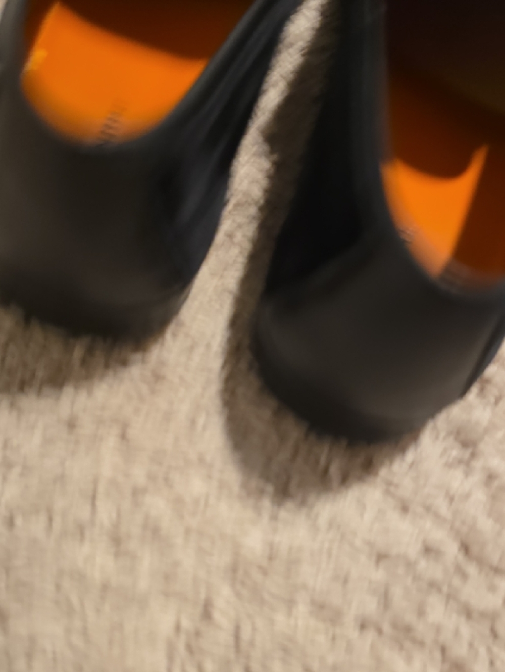 Magnanni Black Velvet Loafers with Orange Lining Eu42.5/US9.5 - Picture 6 of 9